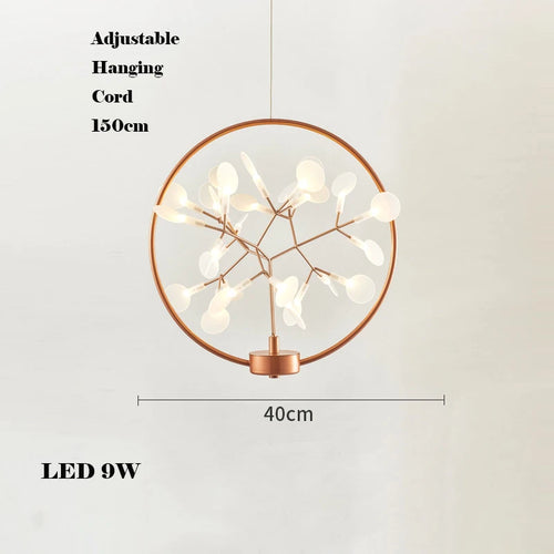 Creative LED chandelier in stainless steel and acrylic for interior decoration