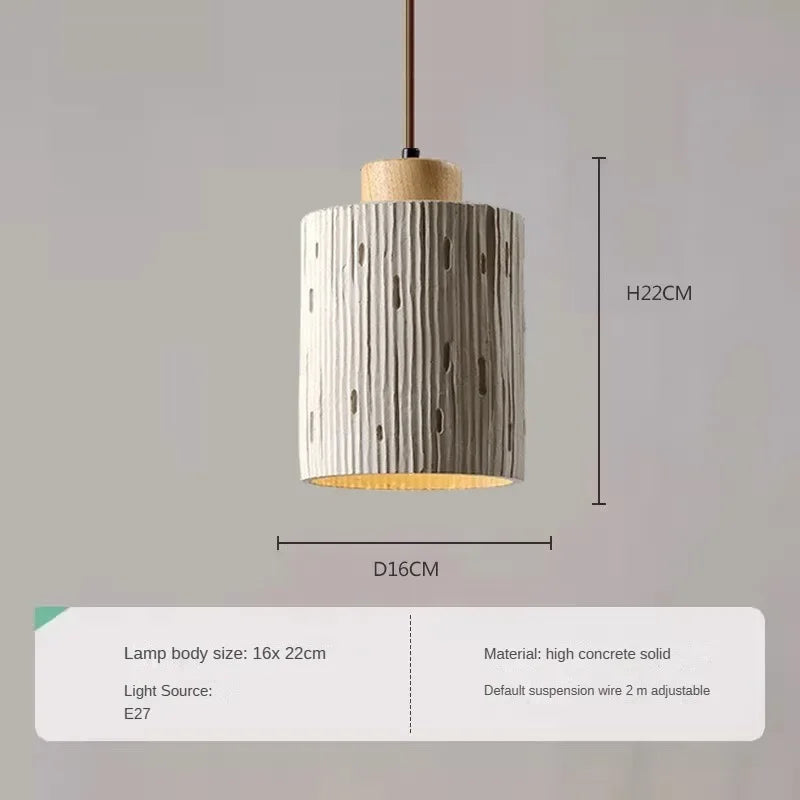 Modern wood and marble chandelier for elegant interiors - vue 12 sur 14