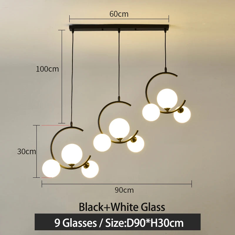 Nordic glass ball decorative and creative lamp - vue 11 sur 16