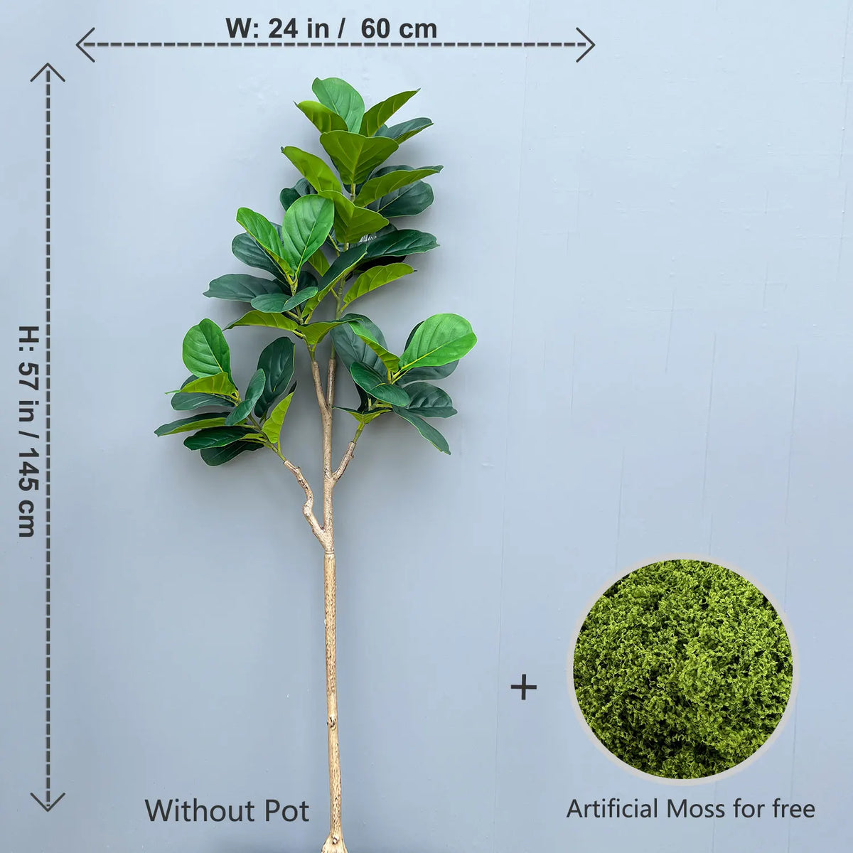 Artificial ficus branches with large banyan leaves for garden decoration - vue 18 sur 36