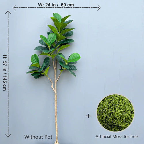 Artificial ficus branches with large banyan leaves for garden decoration - vue 19 sur 36