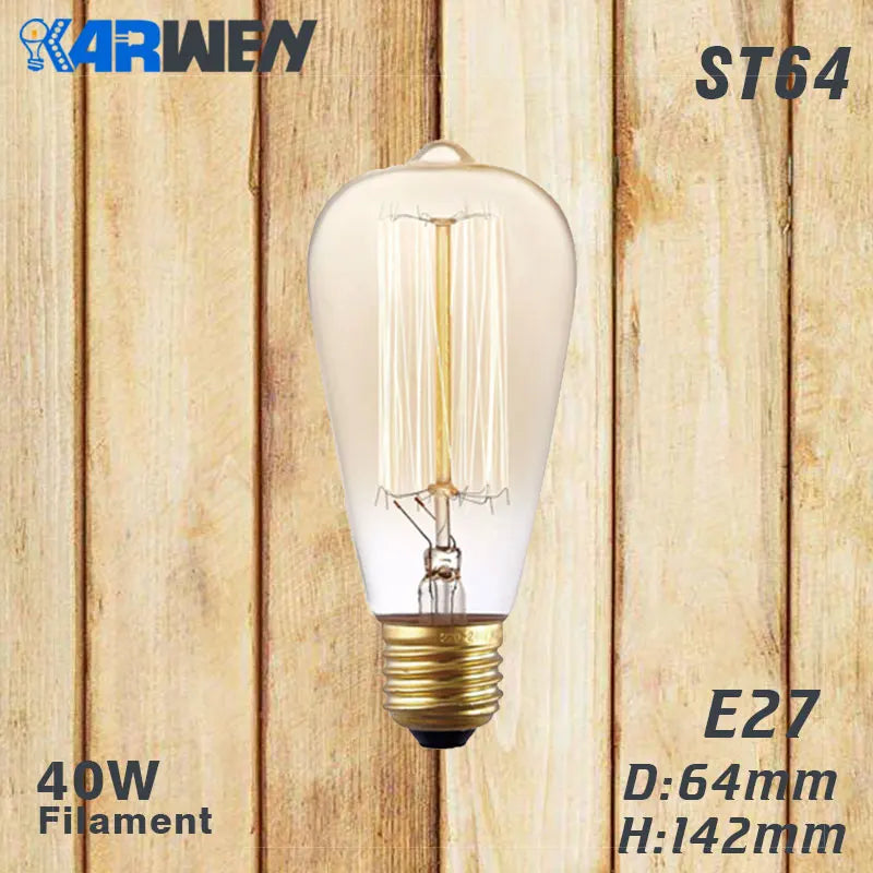 Vintage edison filament bulb set of six - vue 11 sur 18