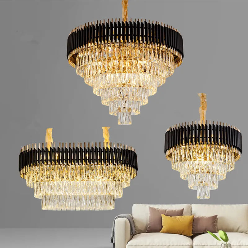 Modern luxury crystal K9 LED pendant chandelier