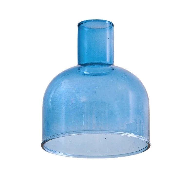 Decorative glass candle holder for plants and candles