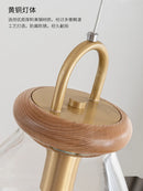 Clear glass art deco style pendant light for indoor lighting
