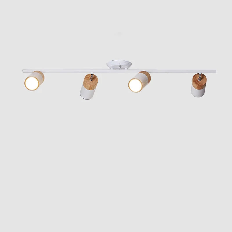 Nordic LED strip chandelier with decorative spotlights for interiors - vue 3 sur 14