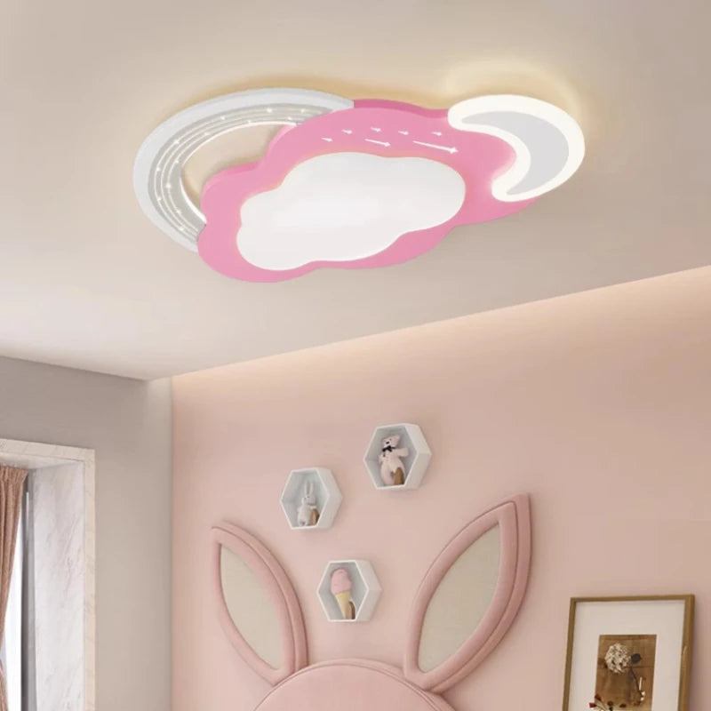Modern rainbow cloud ceiling light for children's room - vue 4 sur 8