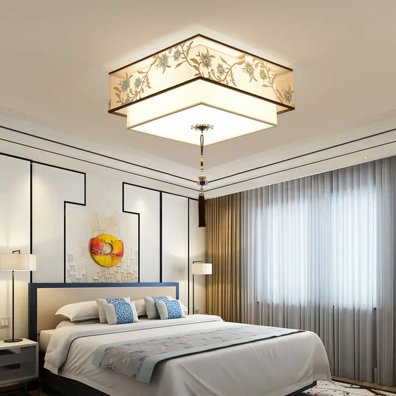 Retro Chinese chandelier for elegant and cosy lighting - vue 3 sur 17