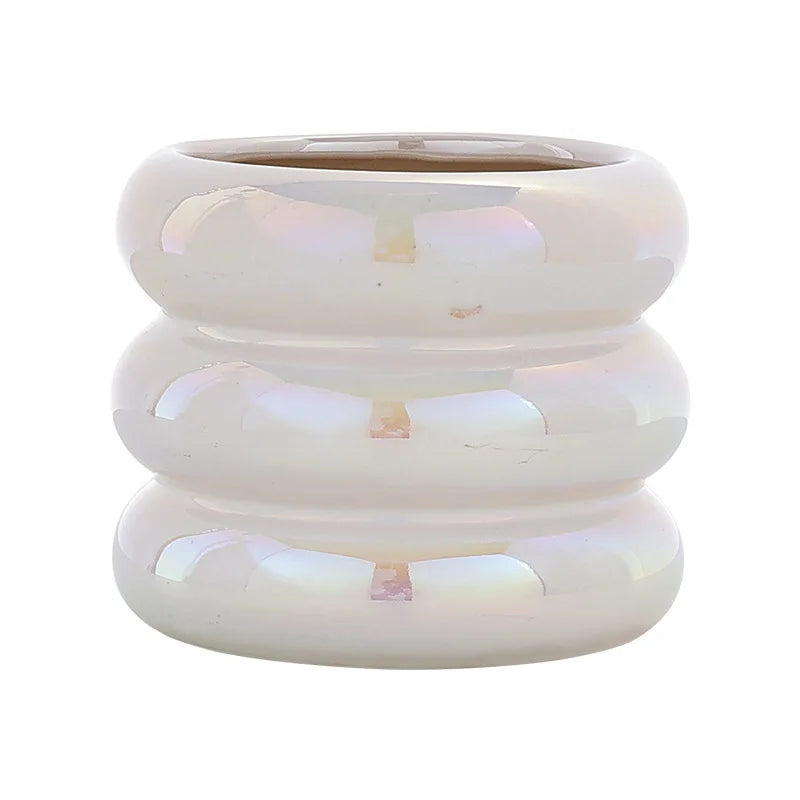 geometric ceramic flower pots for garden decoration - vue 14 sur 15
