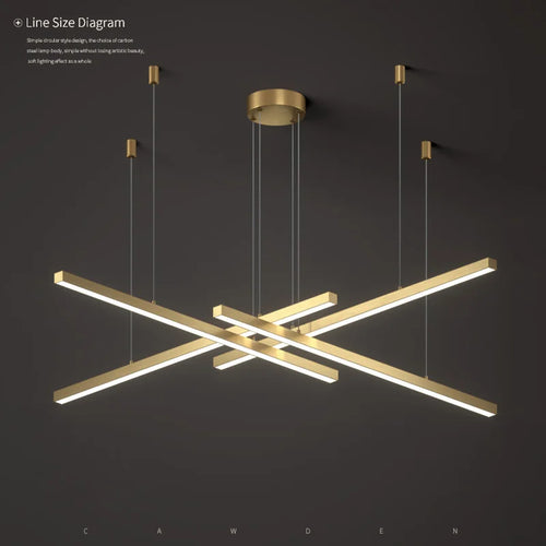 Modern pendant chandelier for bright interior decoration - vue 3 sur 15
