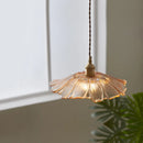 Vintage flower glass pendant light