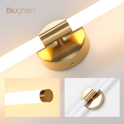 Double shade gold wall light - vue 6 sur 7