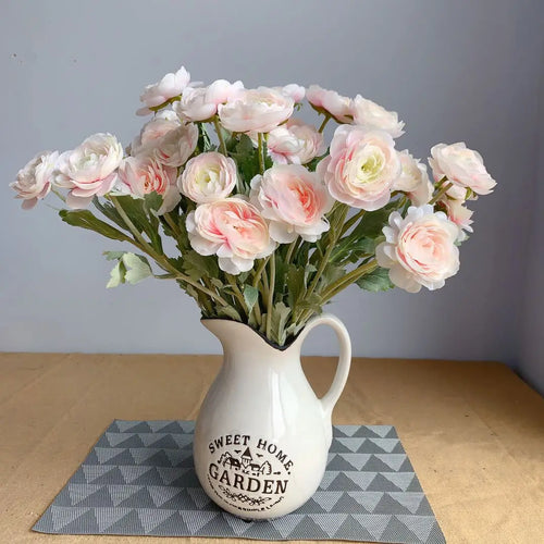 Artificial silk flower bouquet for decoration and photo props - vue 4 sur 12