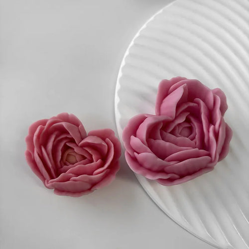 silicone love flower mold for candles and soap DIY - vue 7 sur 9