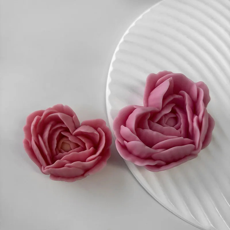 silicone love flower mold for candles and soap DIY - vue 6 sur 9