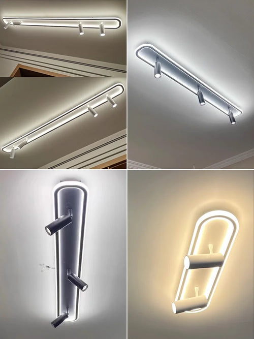 Modern LED chandelier for indoor dimmable lighting - vue 6 sur 18