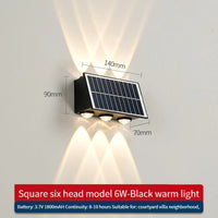 Modern solar LED waterproof wall light for outdoor garden, courtyard or street