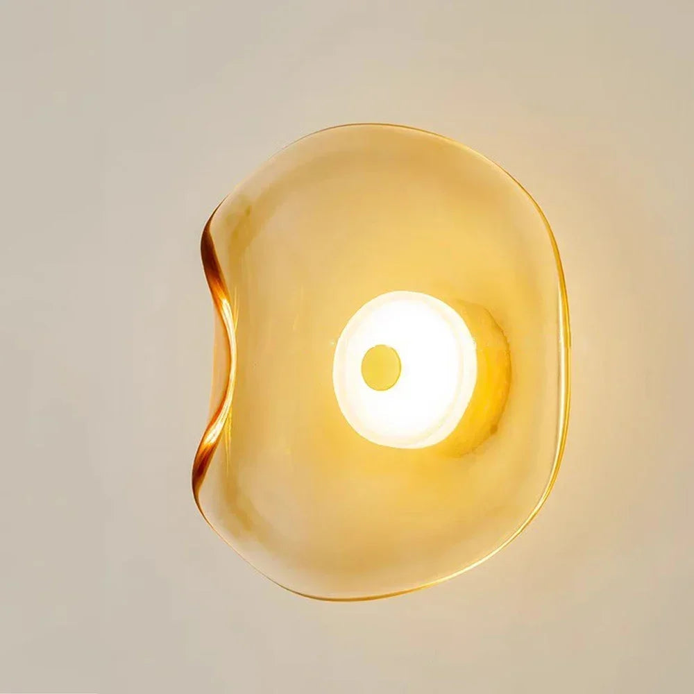 Minimalist Nordic design glass LED wall light