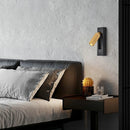 Modern wall light with USB charger and rotating LED spotlight