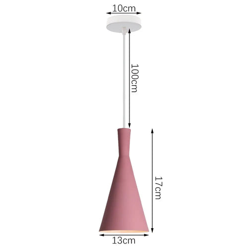 Retro nordic aluminium pendant light for indoor lighting - vue 15 sur 20