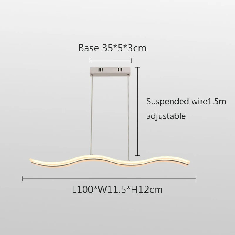 Modern LED pendant light for elegant interior decor - vue 6 sur 8