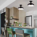 Retro industrial American style ceiling light with iron mesh shade
