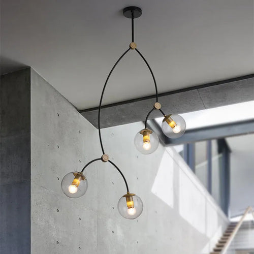 Modern minimalist nordic molecular design chandelier - vue 4 sur 12