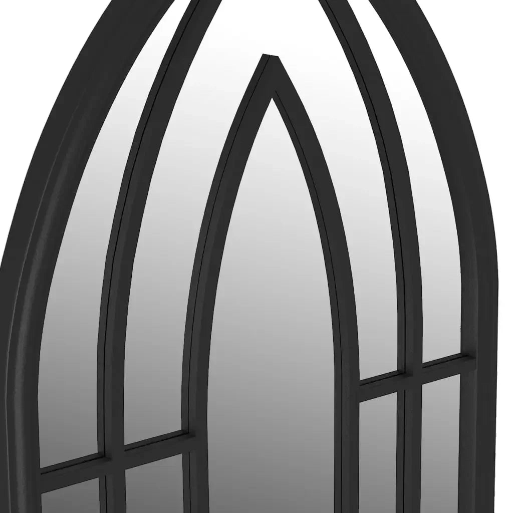 Black mirror 100x45 cm iron for indoor use, home decoration wall decal living room decoration - vue 5 sur 7
