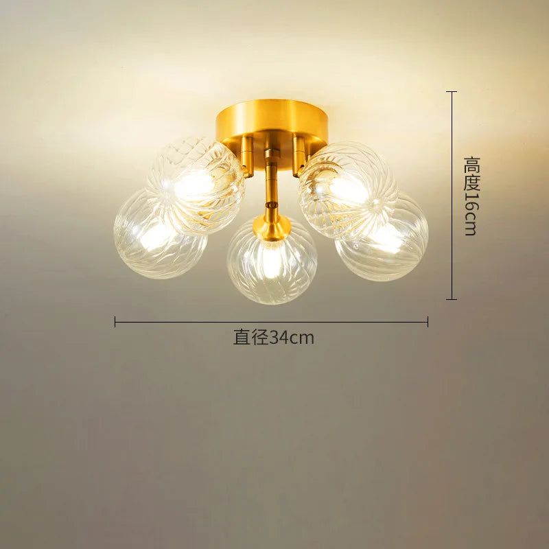 Modern magic bean chandelier with glass globes for interior decoration