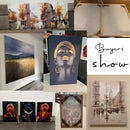 Wooden wall frame for canvases and decorative paintings