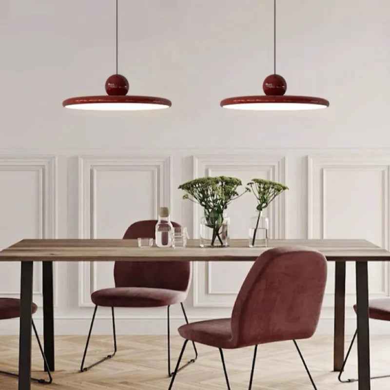 Elegant nordic LED chandelier with lampshade for home decor