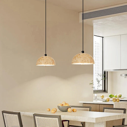 Natural LED pendant light for modern interior décor - vue 3 sur 6
