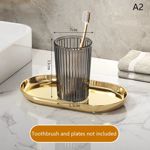 Acrylic toothbrush cup elegant bathroom accessory - vue 11 sur 10