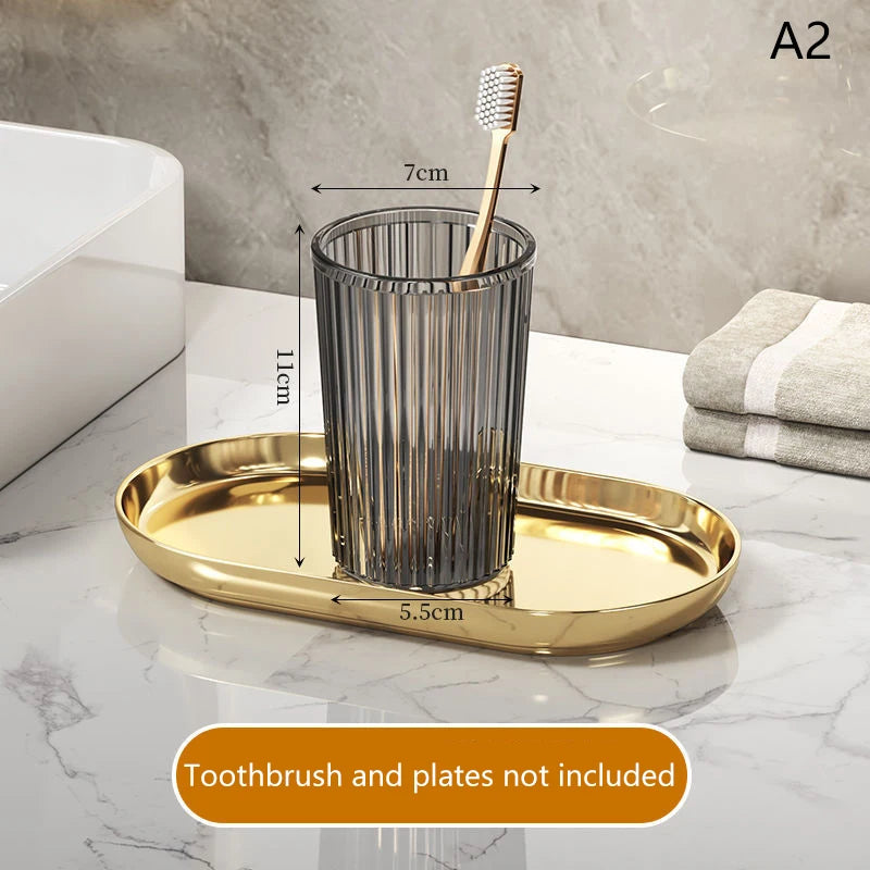 Acrylic toothbrush cup elegant bathroom accessory - vue 10 sur 10