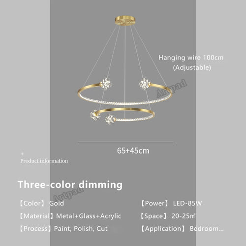 Luxury glass pendant light for elegant interiors