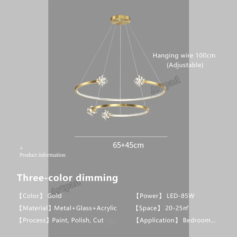 Luxury glass pendant light for elegant interiors
