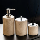 natural marble bathroom accessory set