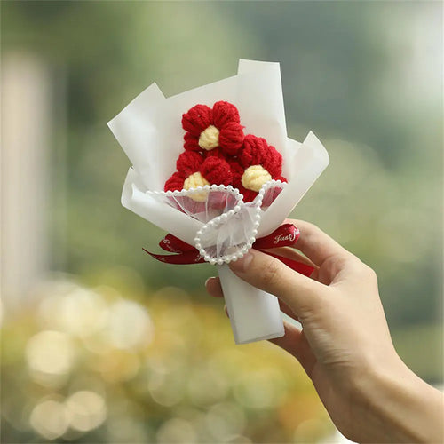 Handmade crochet sunflower bouquet for gifts and decorations - vue 9 sur 13