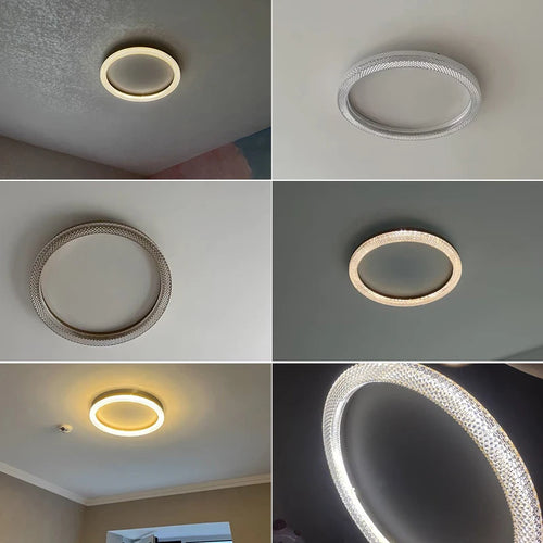 Led ring ceiling chandelier for home decoration - vue 7 sur 10