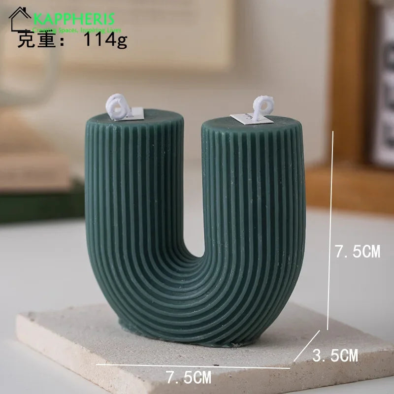 U-shaped scented candles decorative guest gift set - vue 9 sur 10
