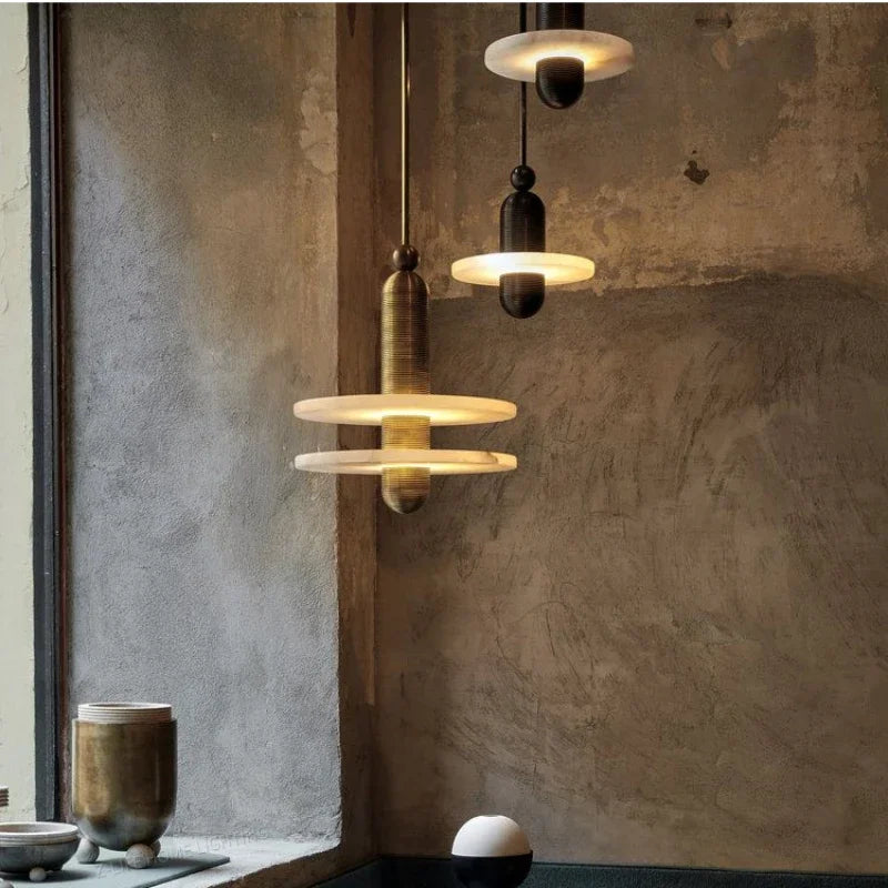 Designer LED marble pendant light for elegant interiors