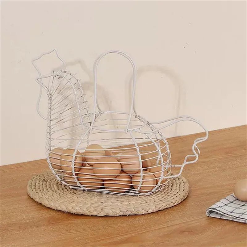 wrought iron chicken storage basket