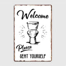 retro metal sign for fun wall decor