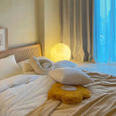 Moon-shaped floor lamp for aesthetic interior decoration