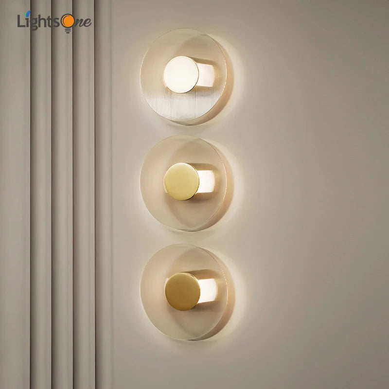 Glass designer wall light for refined lighting