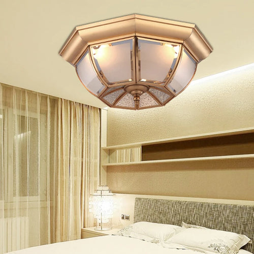 Modern copper ceiling light for elegant lighting - vue 4 sur 7
