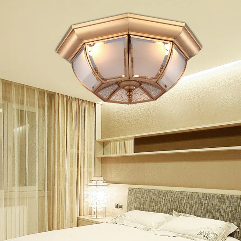 Modern copper ceiling light for elegant lighting - vue 4 sur 7