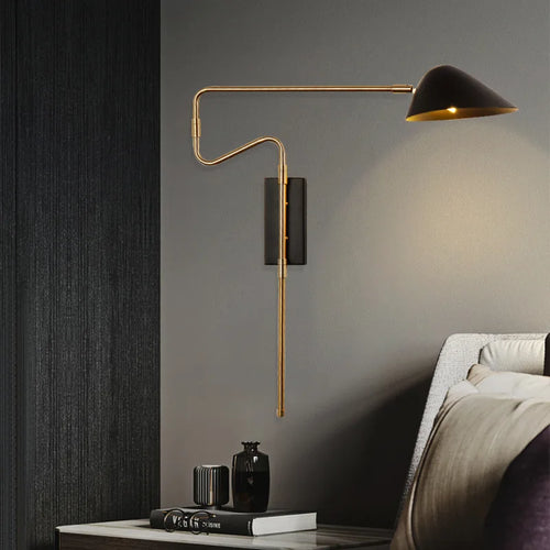 applique murale nordique à bras basculant et lampe LED créative - vue 2 sur 7