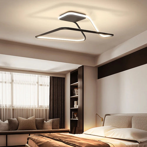 Adjustable modern ceiling light with remote control for interior decor - vue 3 sur 16