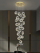 Modern crystal loft chandelier for minimalist lighting